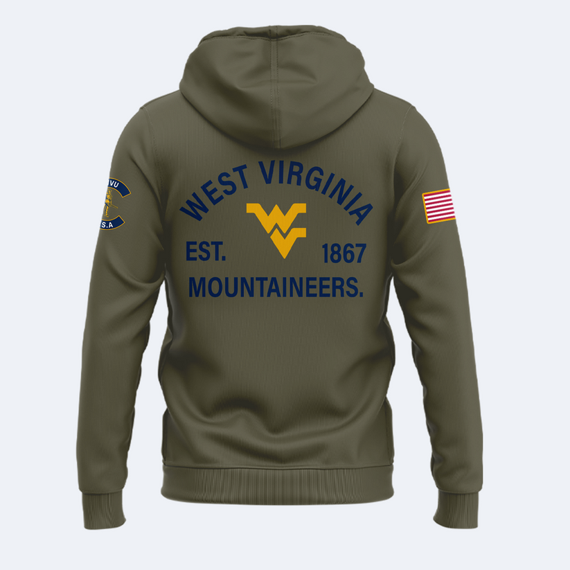 West Virginia Football 2025 Military Appreciation Limited Edition Hoodie