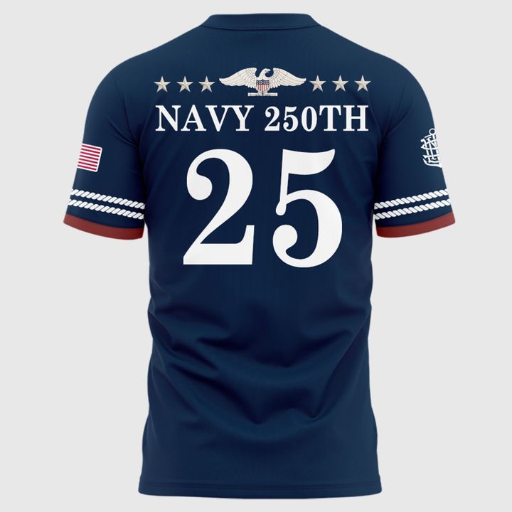 2025 Limited Edition T-Shirt Navy Football uniform 250 years for fans