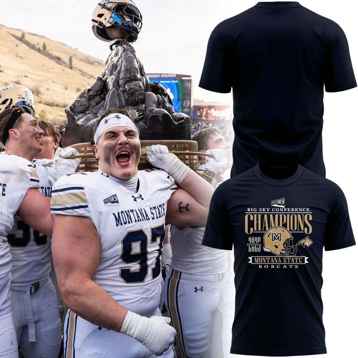 Special 2025 Big Sky Conference Champions Montana State Football T-Shirt