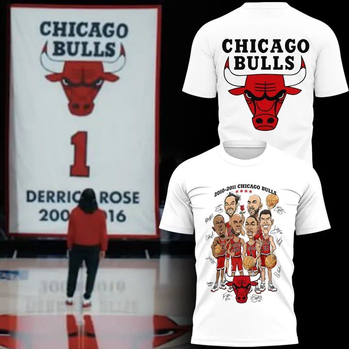 2026 CHICAGO BULLS COLLABORATE WITH LEGEND DERRICK ROSE TEE