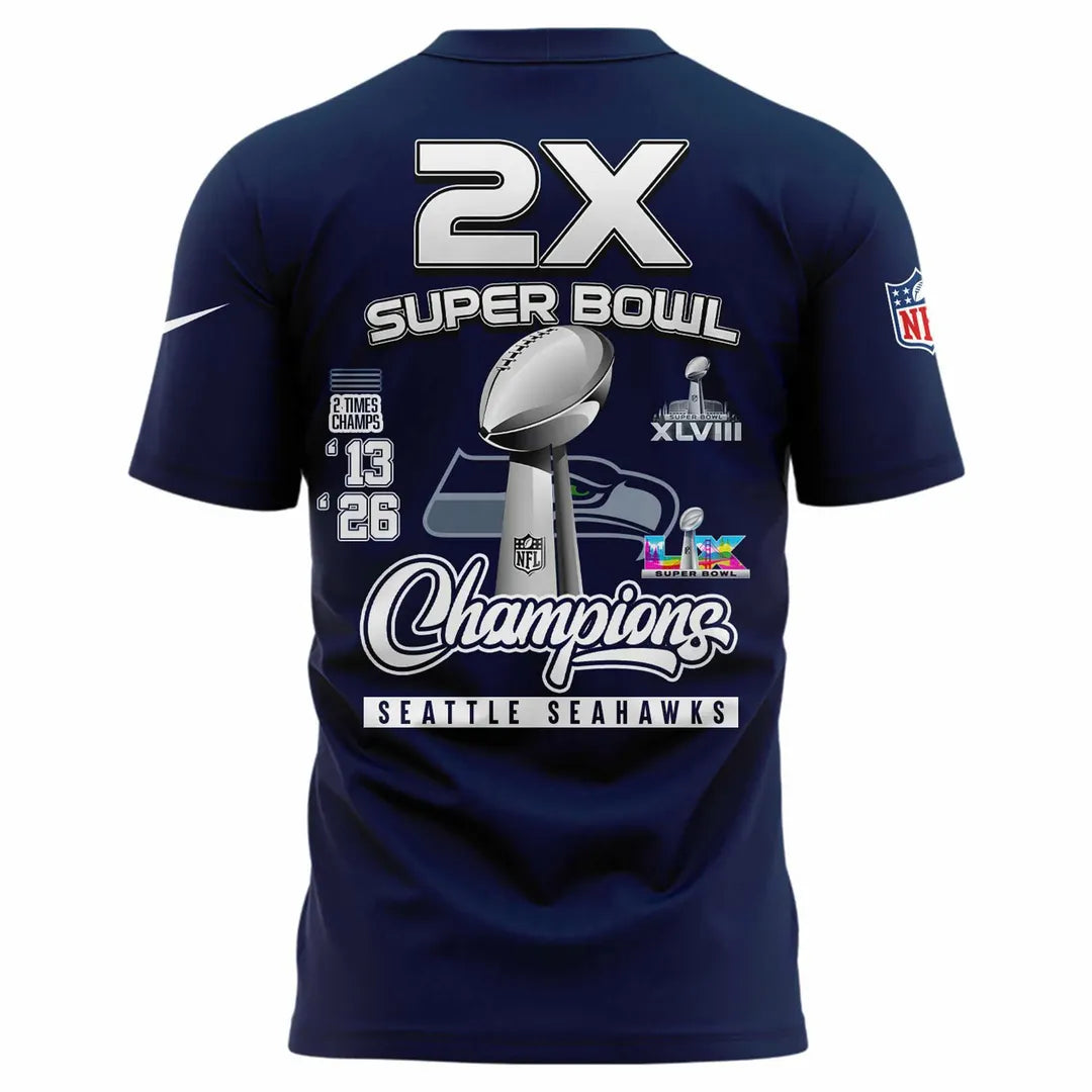 Seattle Seahawks Super Bowl LX Champions Limited Edition T.shirt