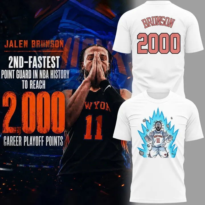 New York Knicks Jalen Brunson It’s Over 2000 Limited Shirt