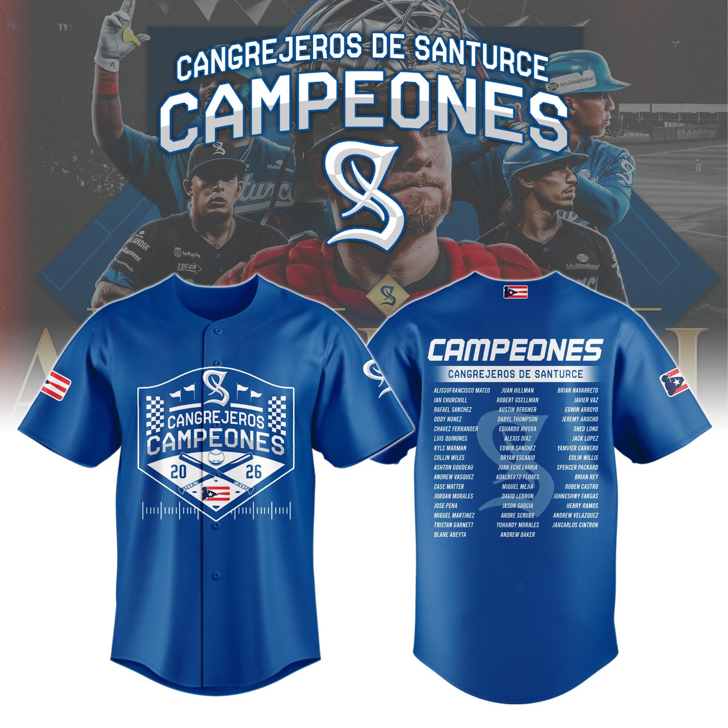 Cangrejeros Special “Campeón de la LBPRC” 2026 Limited Edition Jersey Ver 2