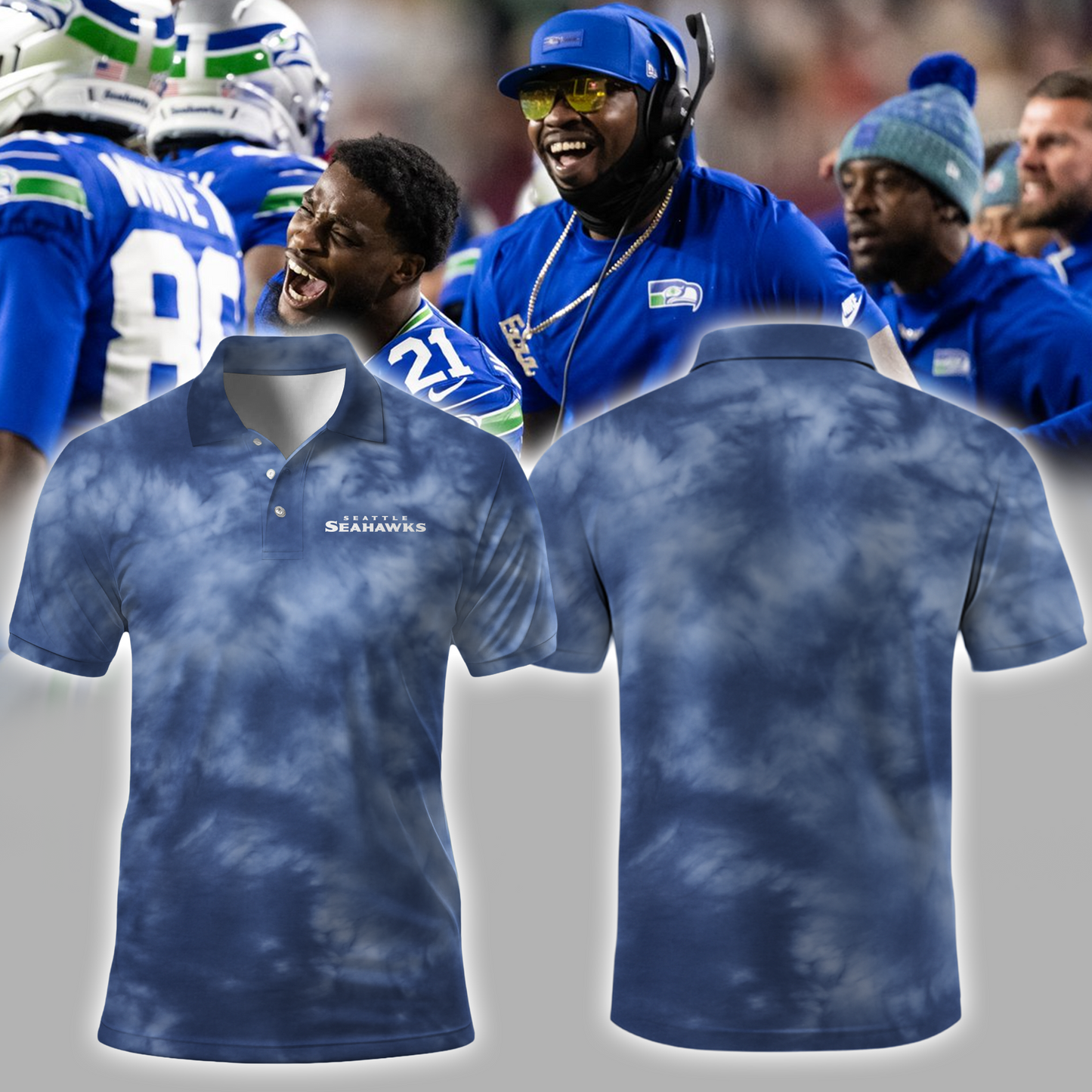 Limited Edition Seattle Seahawks "Tie-Dye" Polo