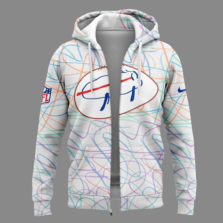 Buffalo Bills ZipHoodie Sesigned By Patients At Buffalo’s Oishei Children’s Hospital