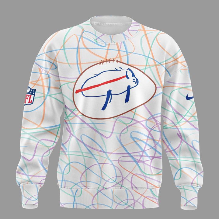 Buffalo Bills Sweat Sesigned By Patients At Buffalo’s Oishei Children’s Hospital
