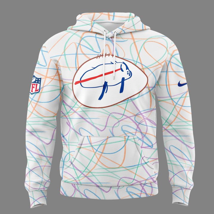 Buffalo Bills Hoodie Sesigned By Patients At Buffalo’s Oishei Children’s Hospital