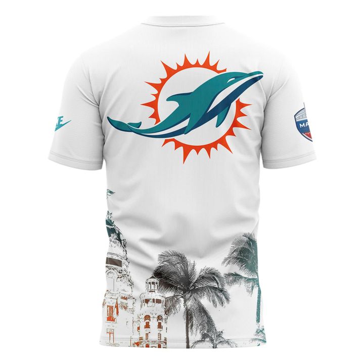 Miami Dolphins 2025 NFL Madrid game "Dolphins En Madrid" T-shirt - White