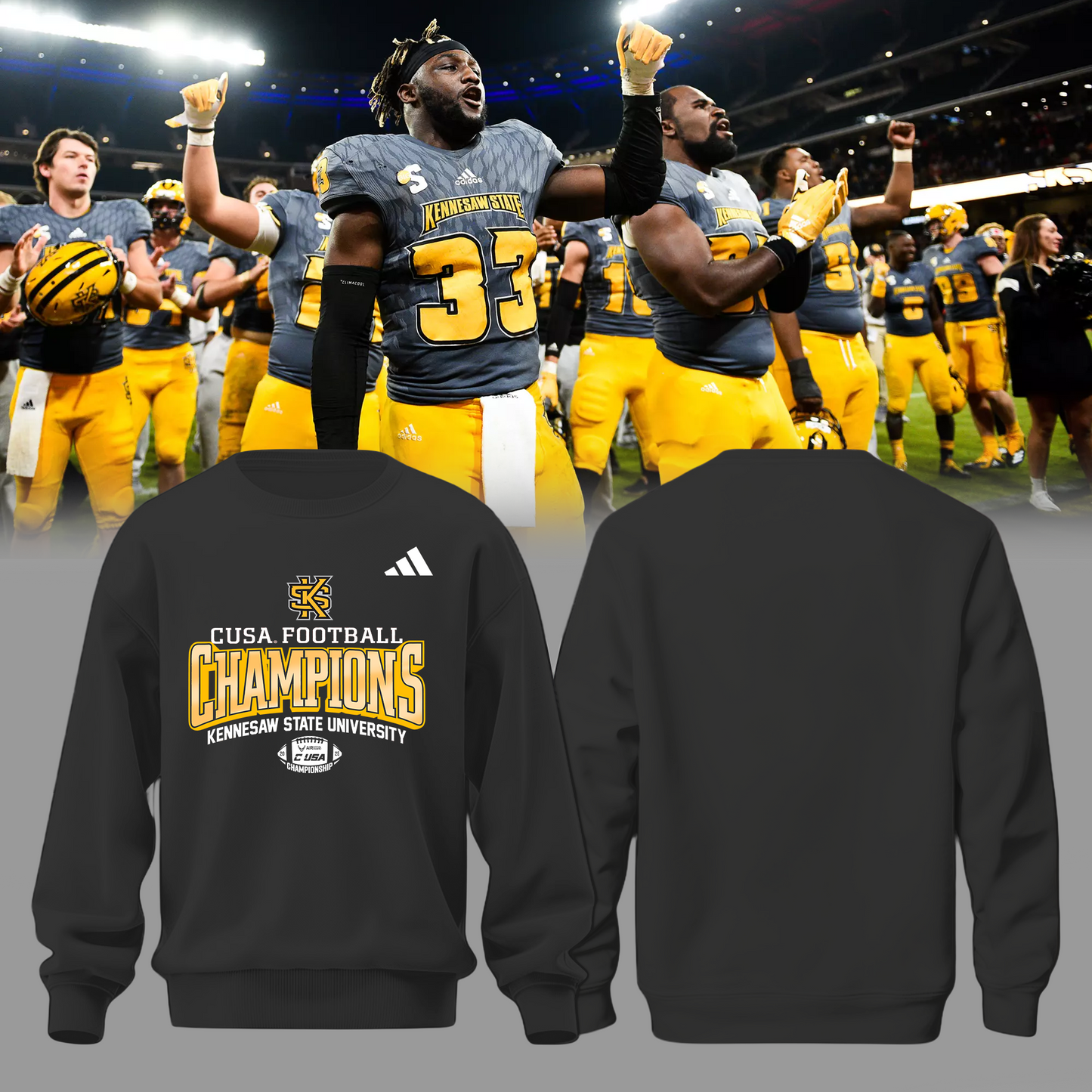 2025 CUSA Championship Champion - Kennesaw State Football Owls Sweater v4