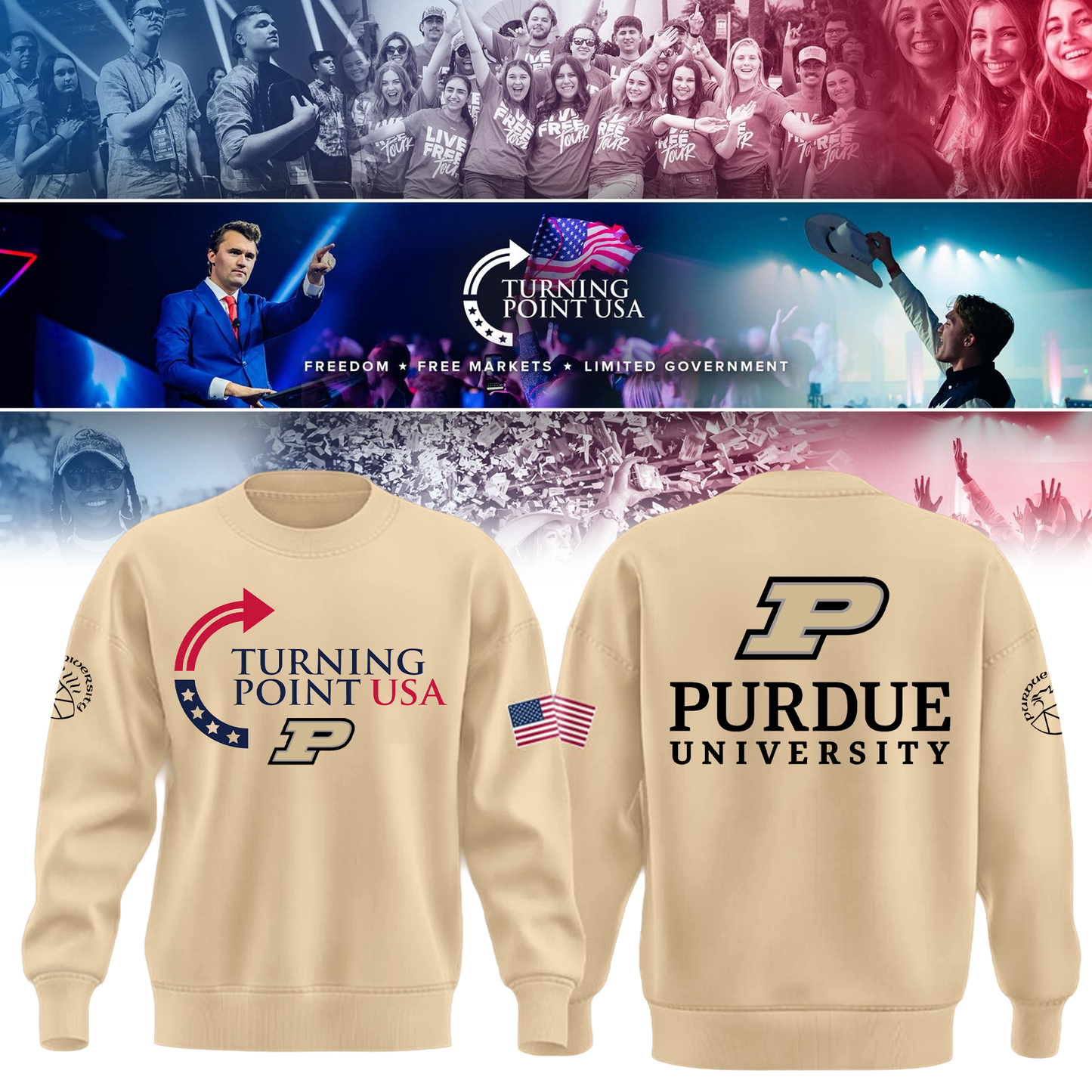 Purdue University x Turning Point USA Sweater