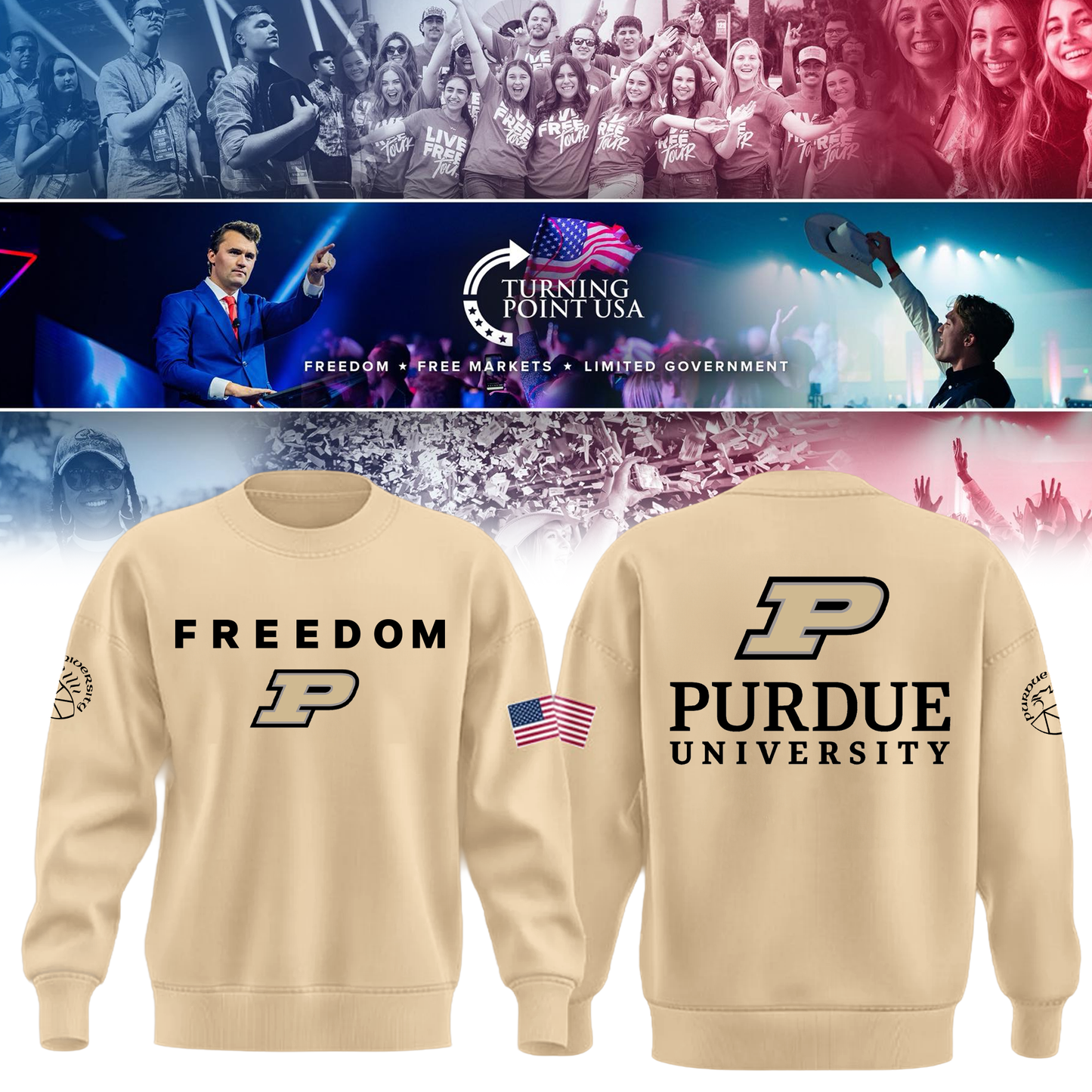 Purdue University x Turning Point USA Sweater