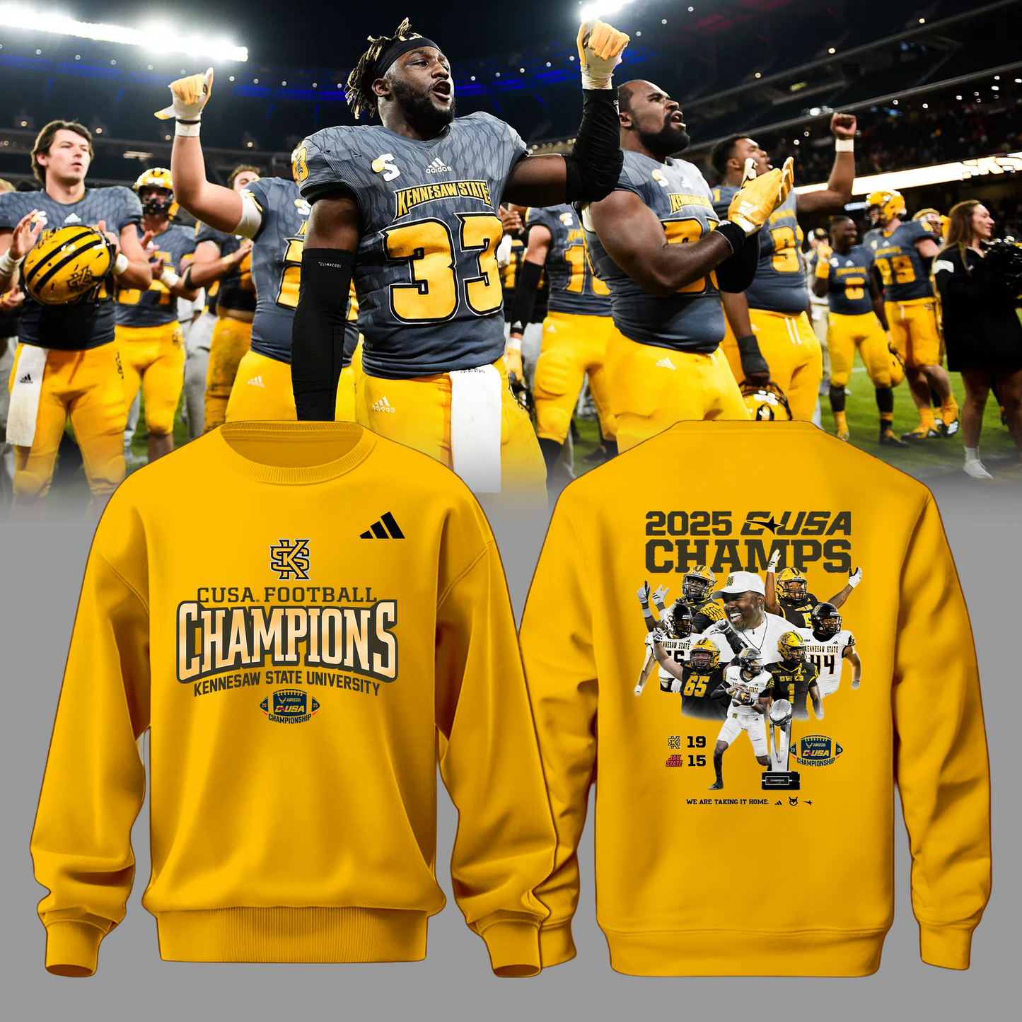 2025 CUSA Championship Champion - Kennesaw State Football Owls Sweater v1