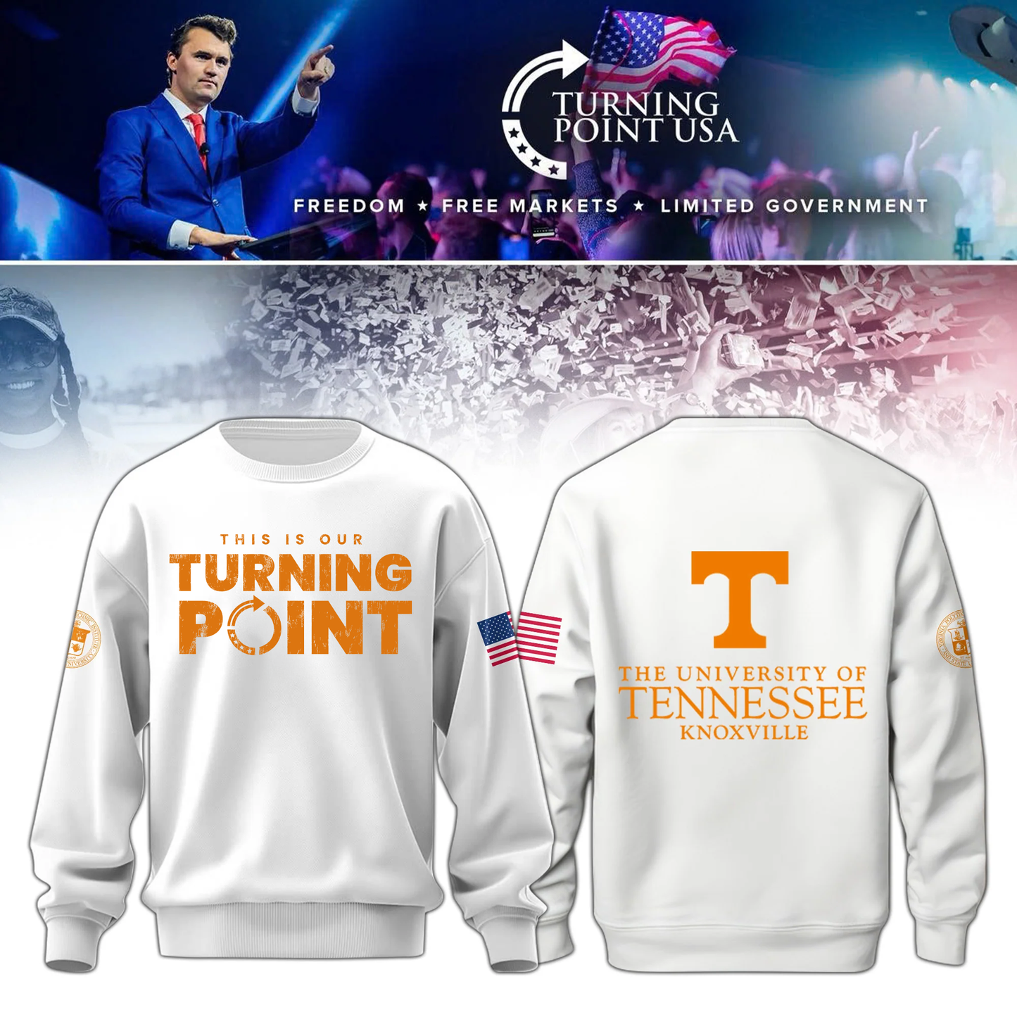Limited Edition University of Tennessee, Knoxville x Turning Point USA Sweatshirt