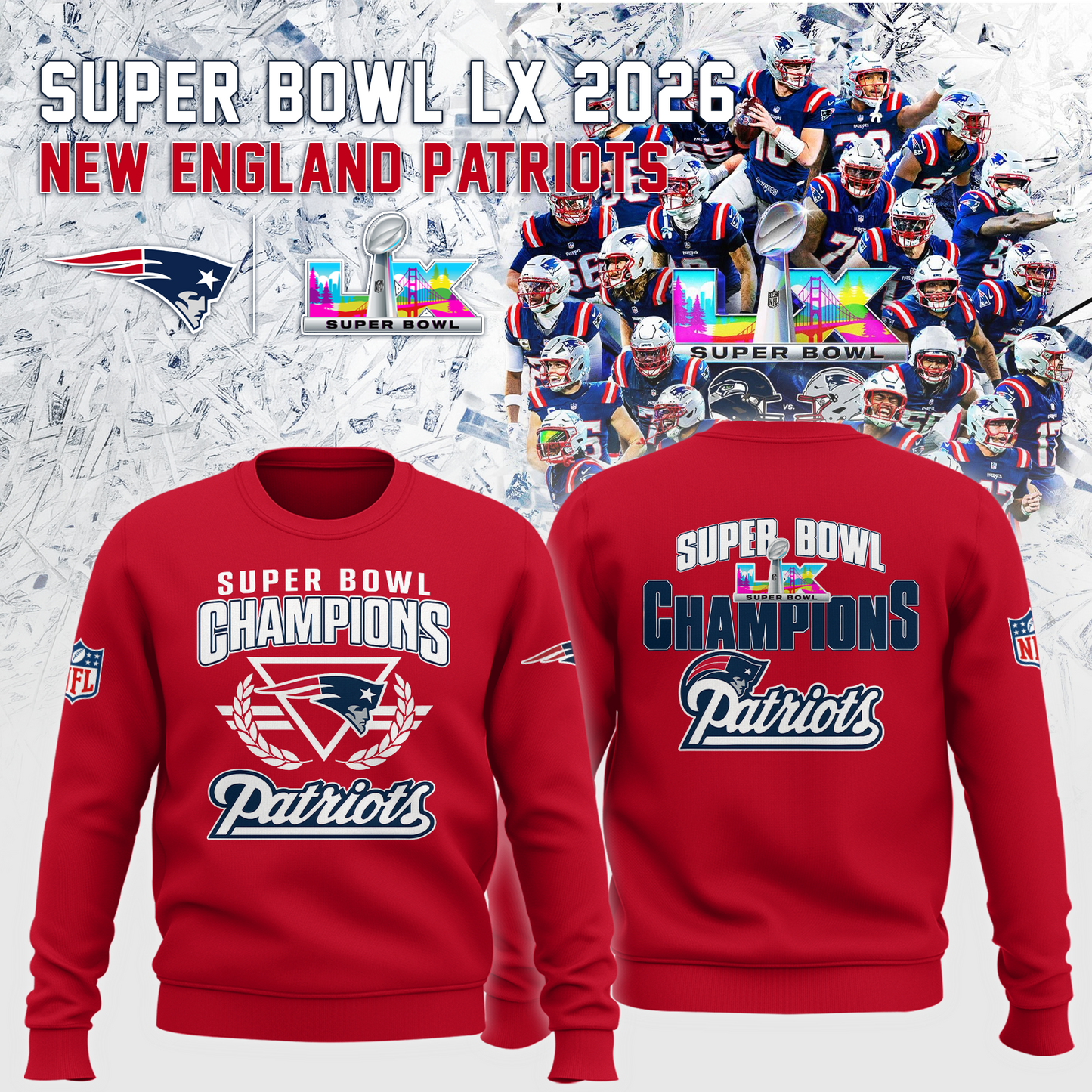New England Patriots - Champions Super Bowl LX