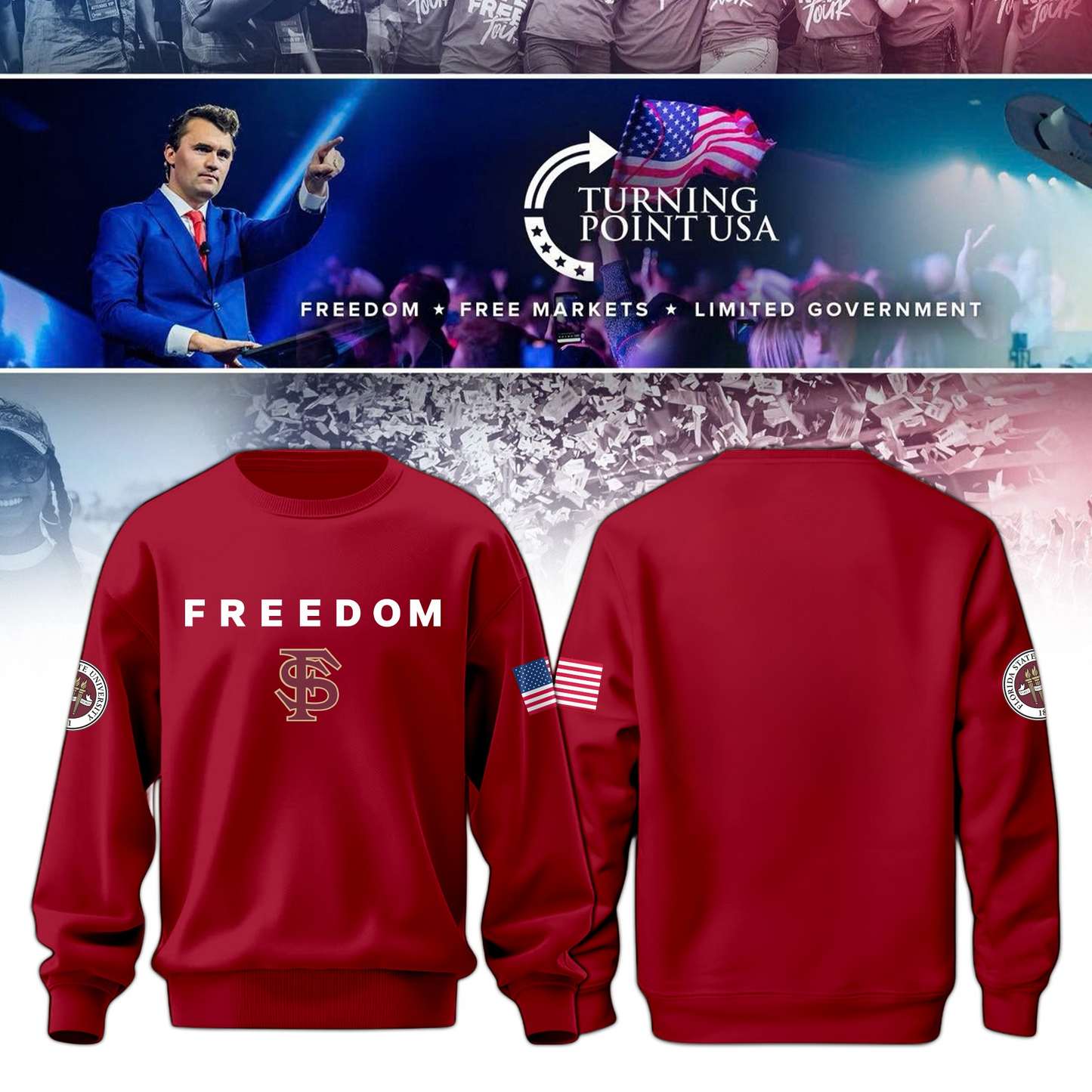 FSU - Florida State University x Freedom Sweatshirt