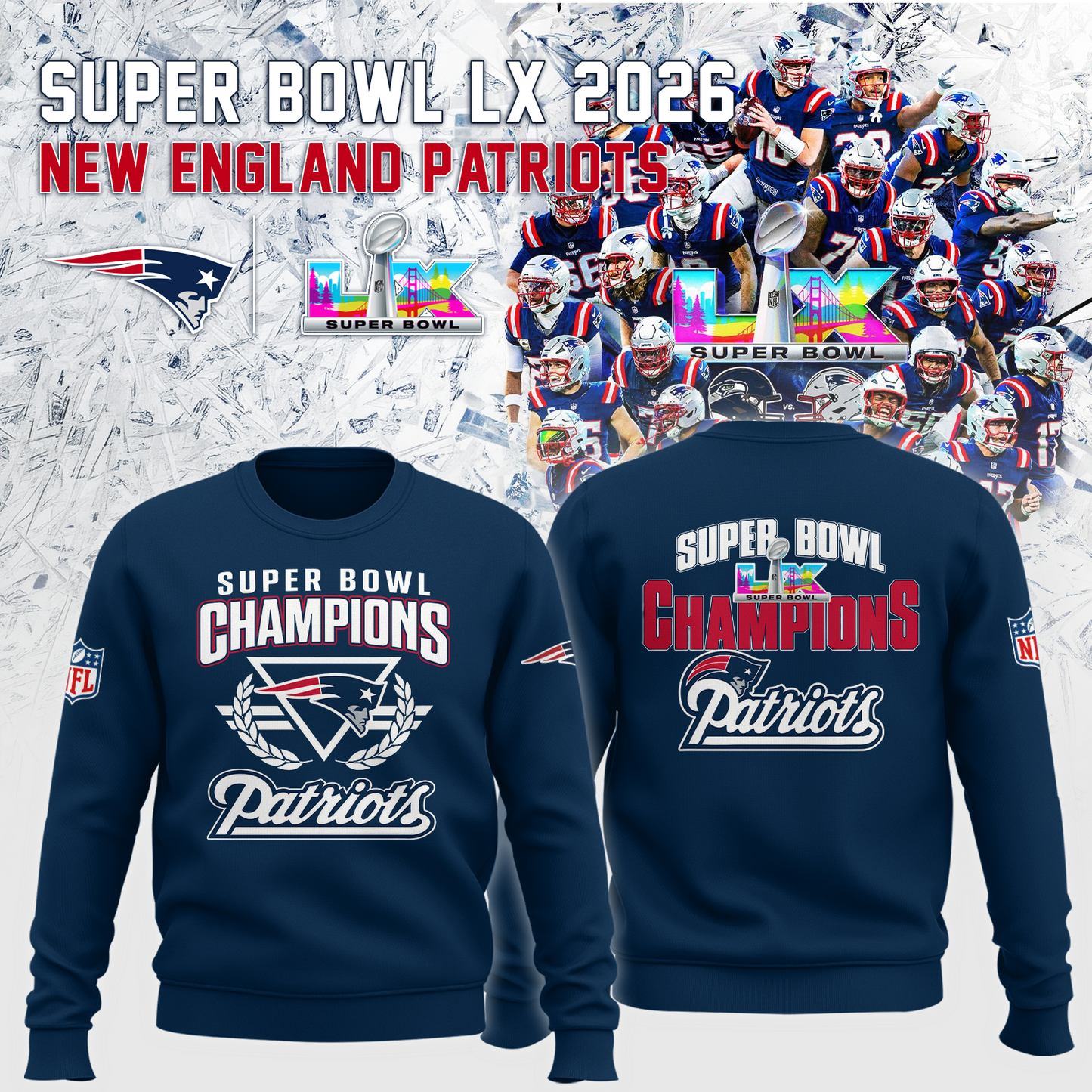 New England Patriots - Champions Super Bowl LX