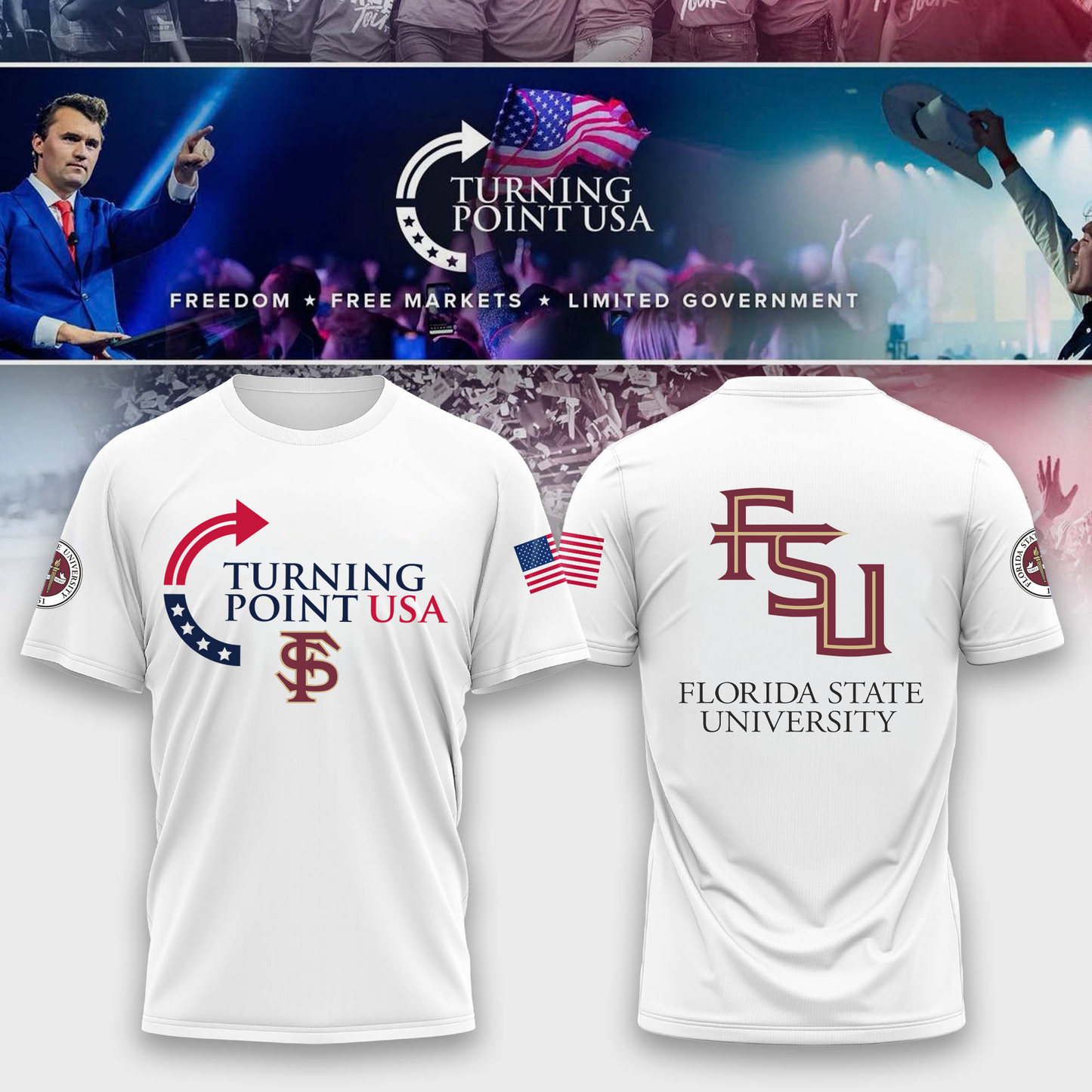 FSU - Florida State University x Freedom T-Shirt