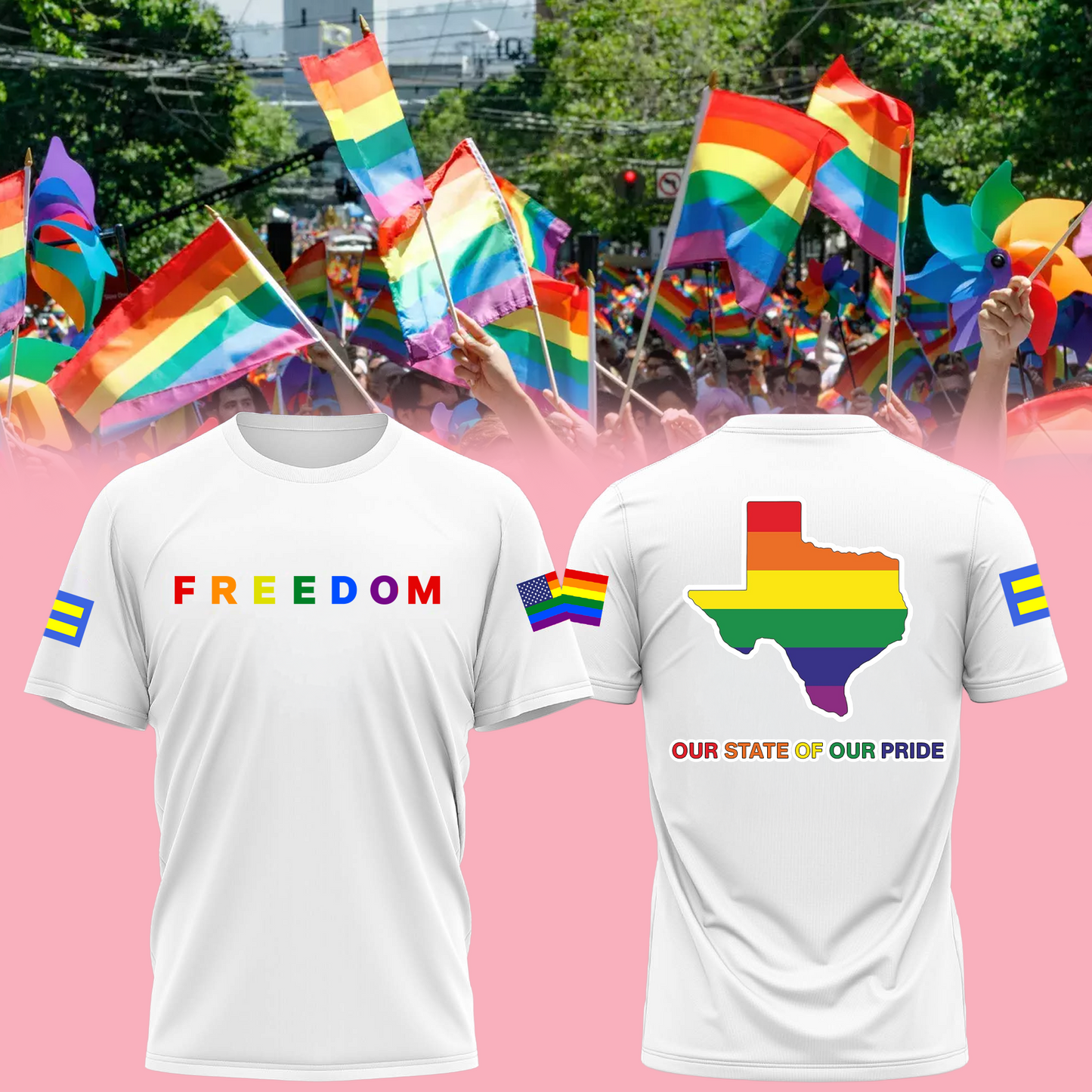 Texas LGBTQ+ Freedom T-Shirt 2025-26