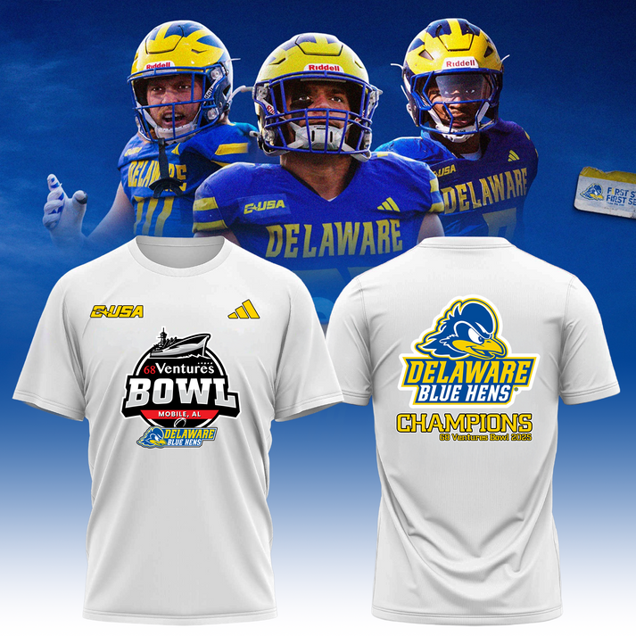 Delaware Fightin’ Blue Hens 2025 68 Ventures Bowl Champions T-shirt
