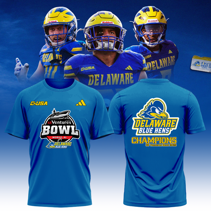 Delaware Fightin’ Blue Hens 2025 68 Ventures Bowl Champions T-shirt