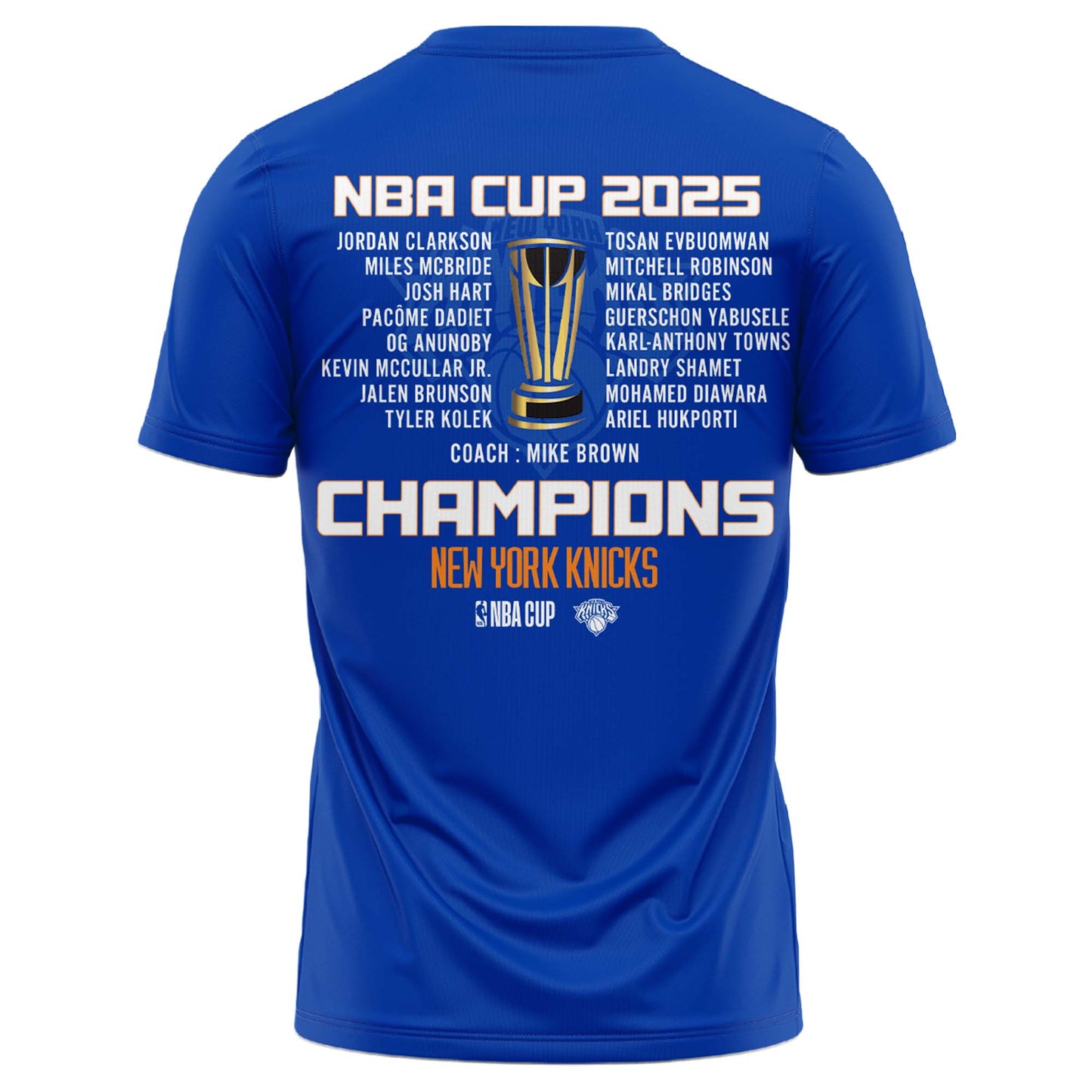 New York Knicks 2025 NBA Cup Champions T-Shirt Limited Edition