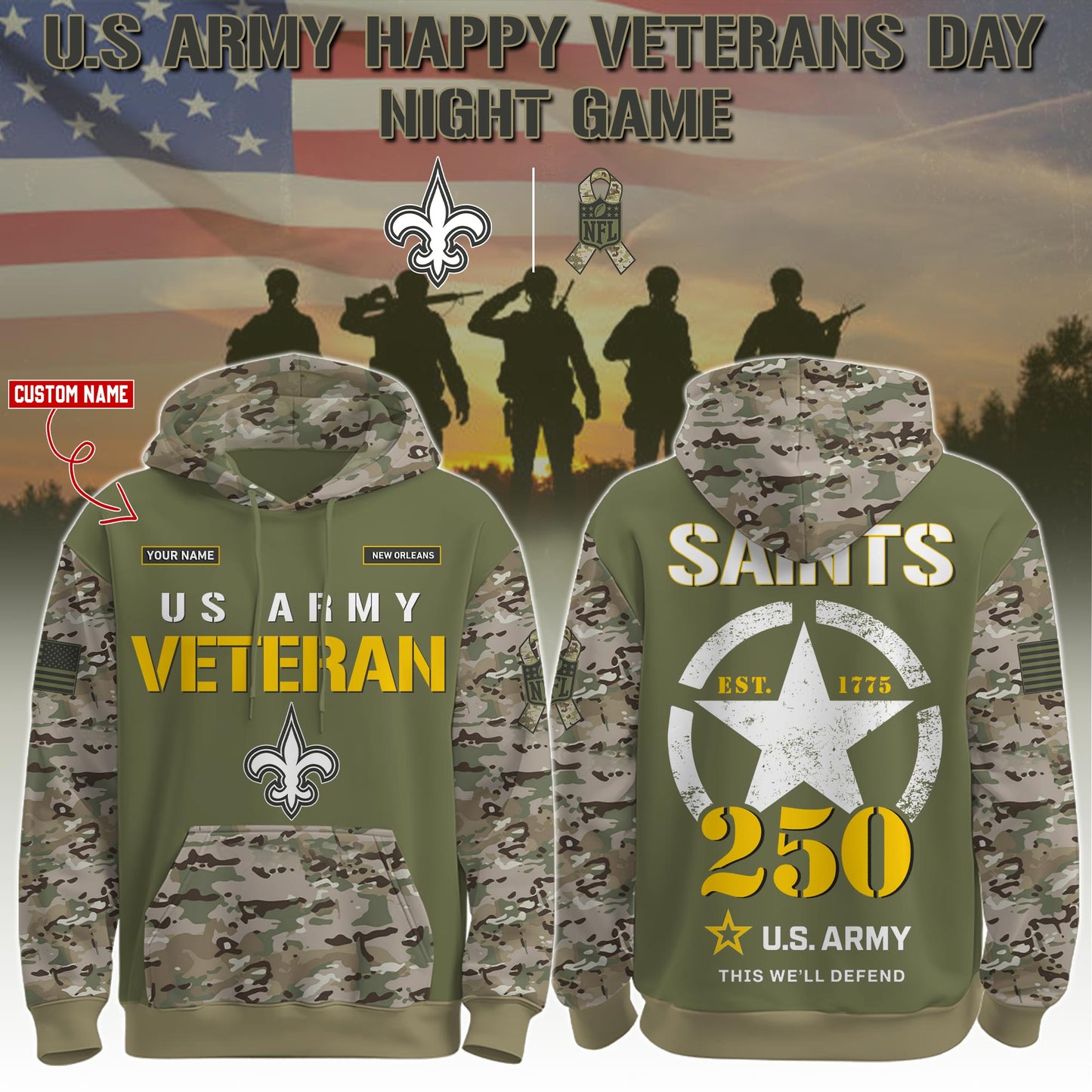 .NO-Army 250th Birthday Limited Editions Hoodie