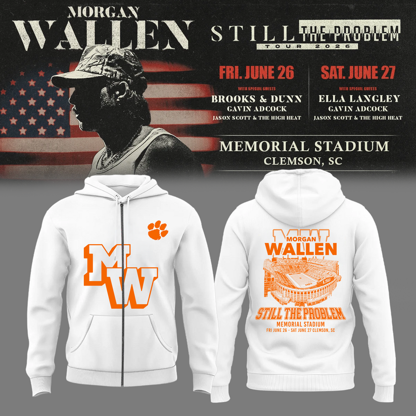 Morgan Wallen: The Clemson Takeover Zip Hoodie Limited Tour Drop