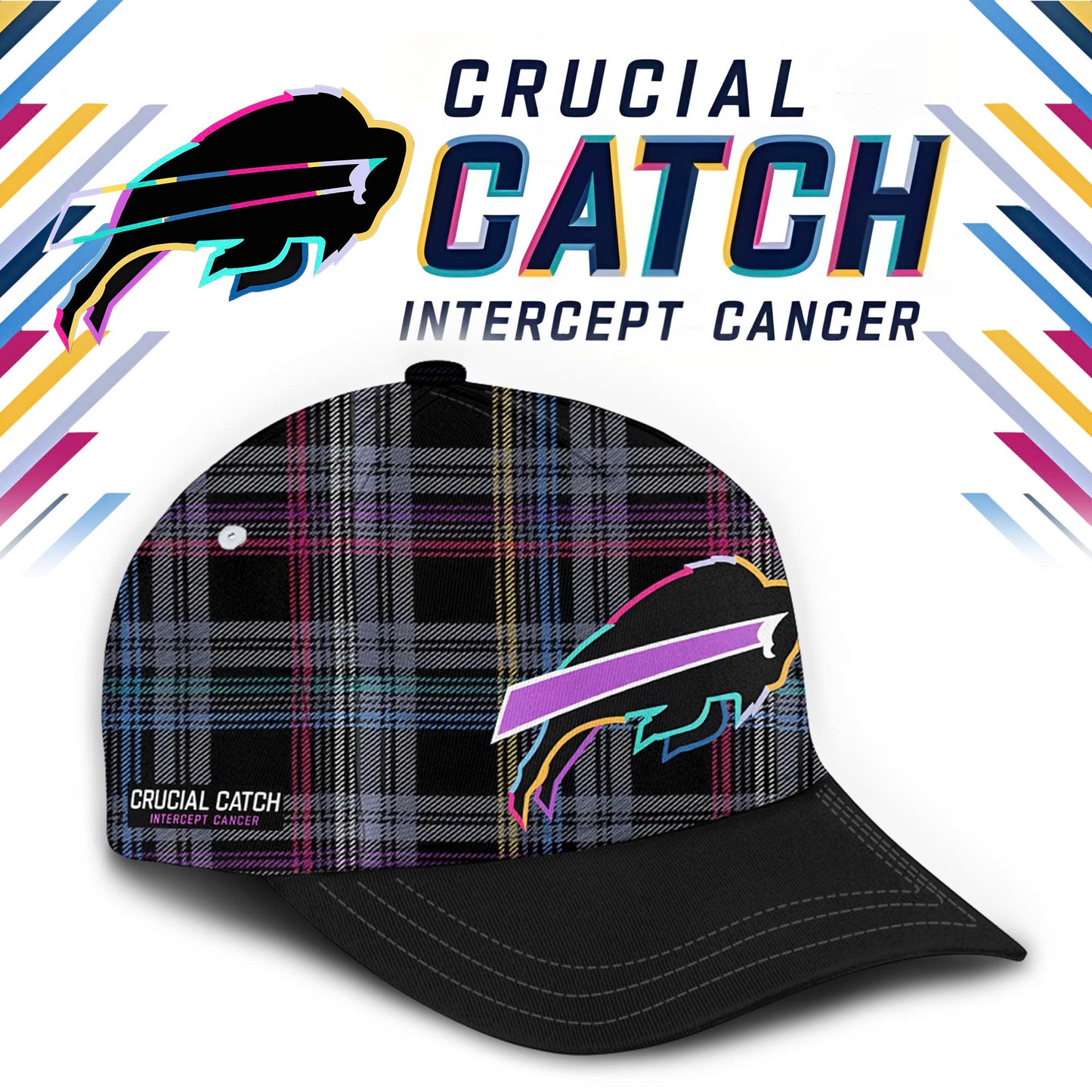 Buffalo Bills 2024 NFL Crucial Catch Combo Tshirt | Cap | Jogger Caro