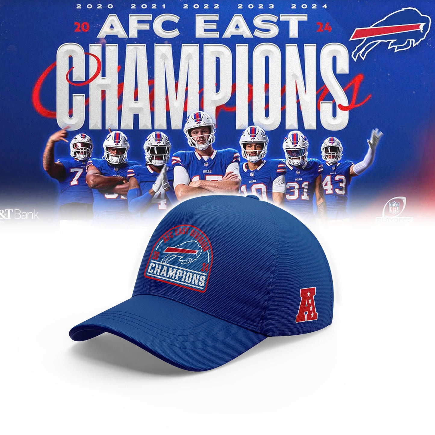 Buffalo Bills Fanatics Royal 2024 AFC East Division Champions Hoodie