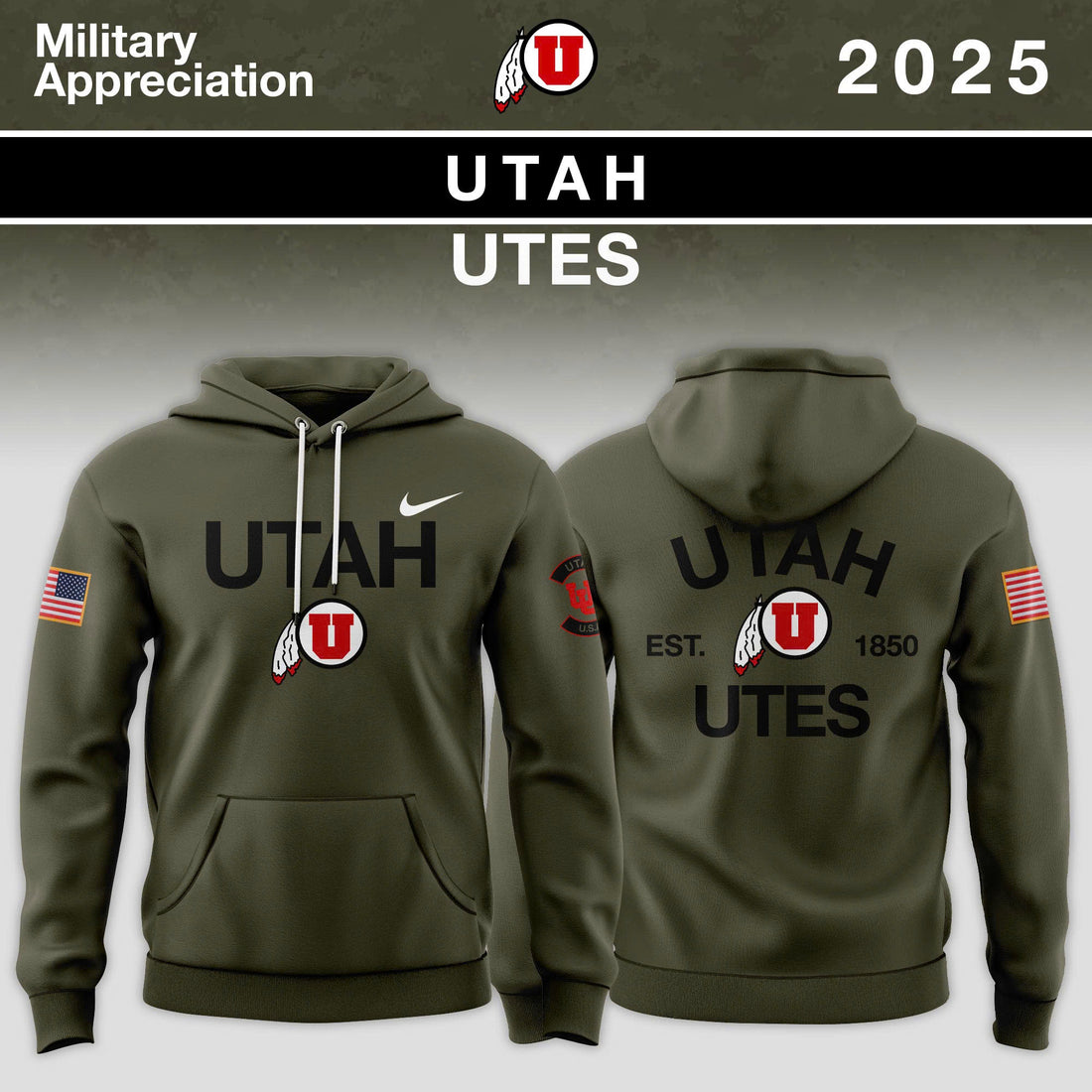 Big 12 Conference Teams 2025 Military Appreciation Limited Edition Hoodie