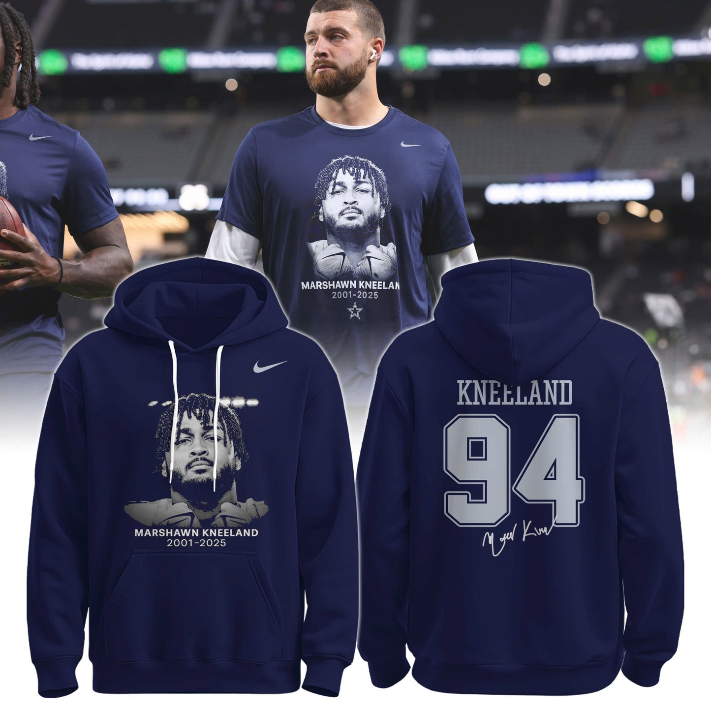 _ Dallas Cowboy Marshawn Kneeland 2001 2025 RIP Hoodie v2