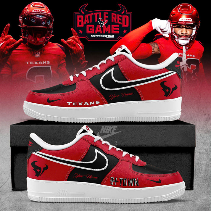 Battle Red Game Texans Sneakers v2