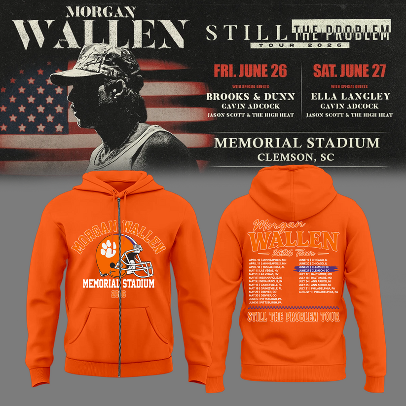 Morgan Wallen: The Clemson Takeover Zip Hoodie Limited Tour Drop