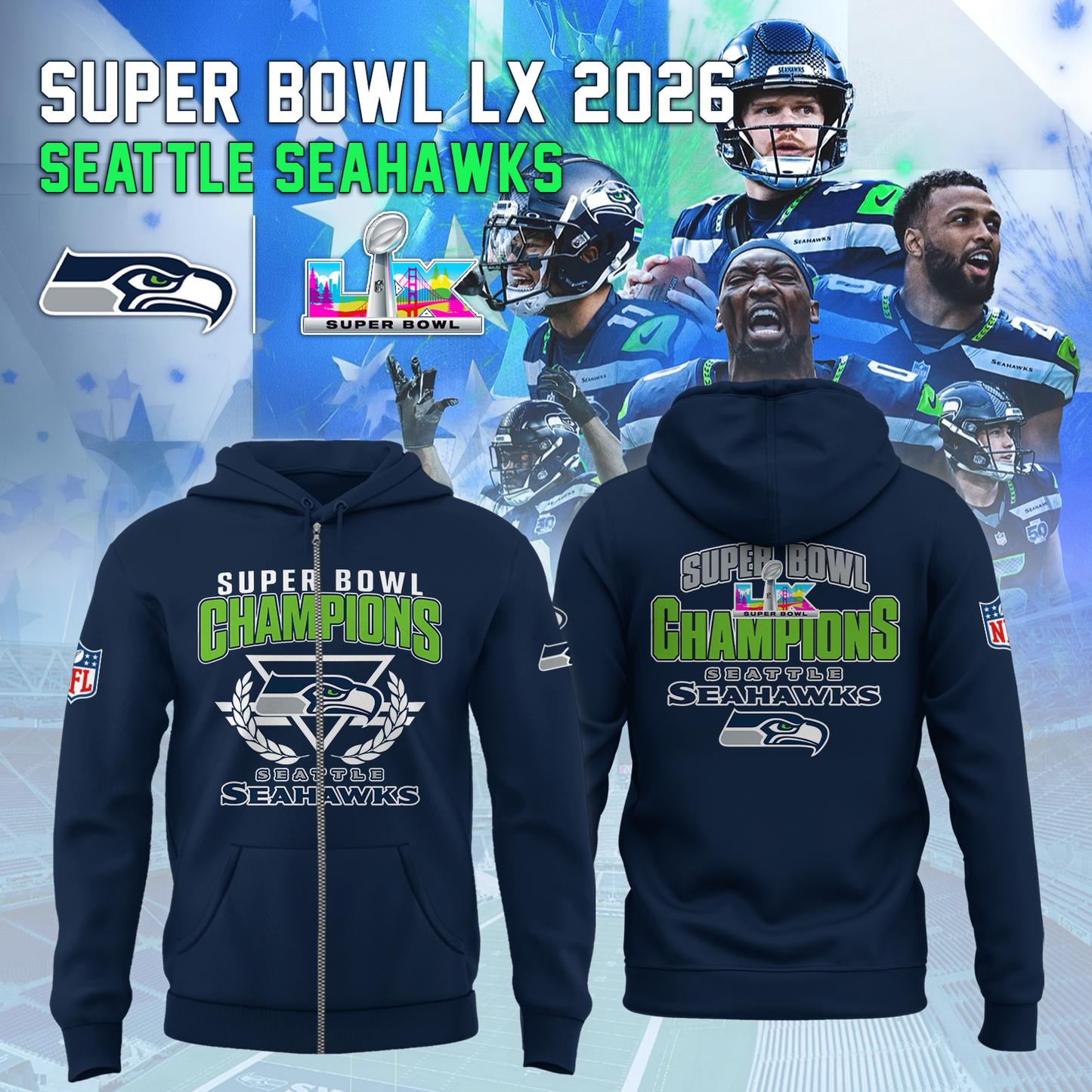 Seattle Seahawks - Champions Super Bowl LX
