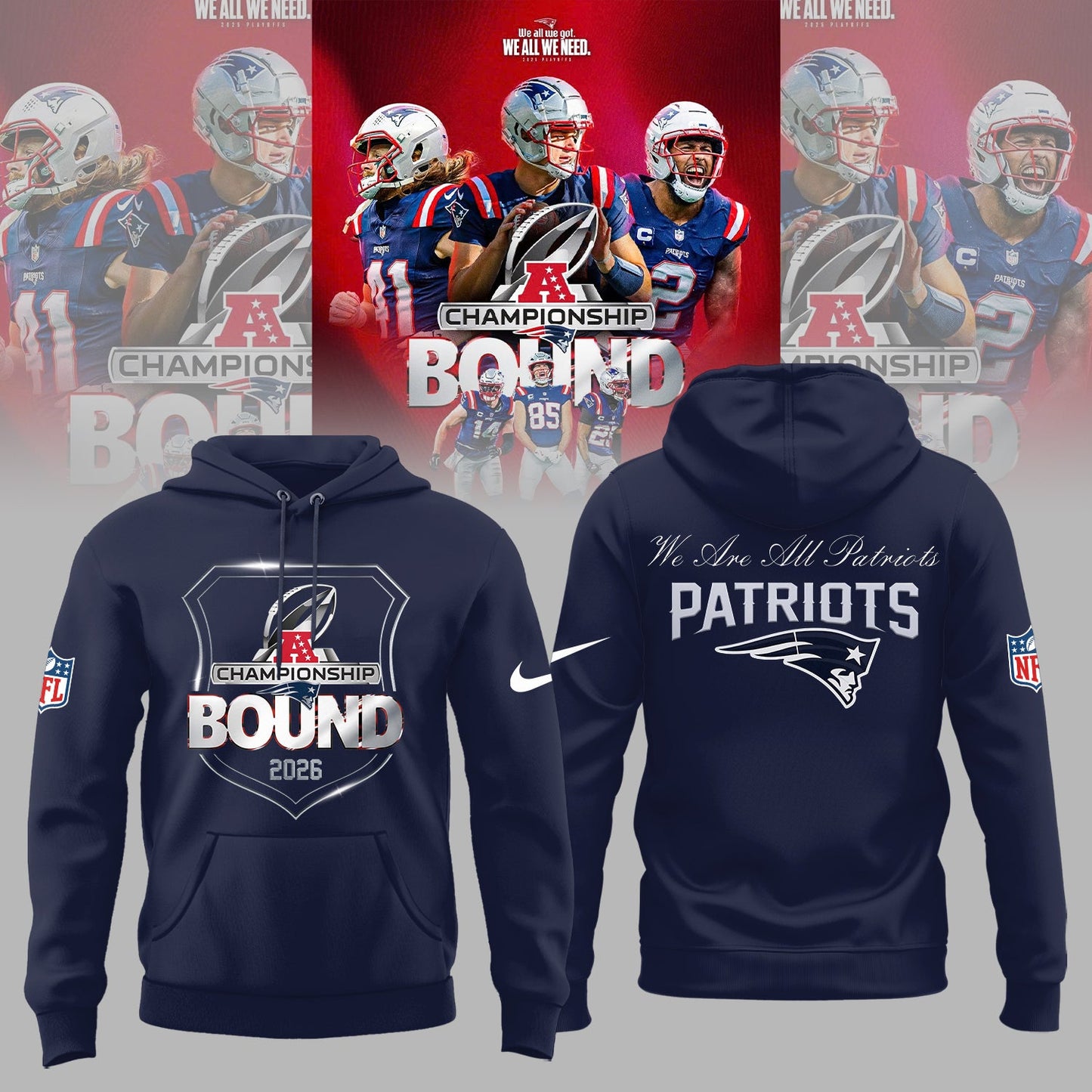 New England Patriots Championship BOUND Limited Edition Shirt