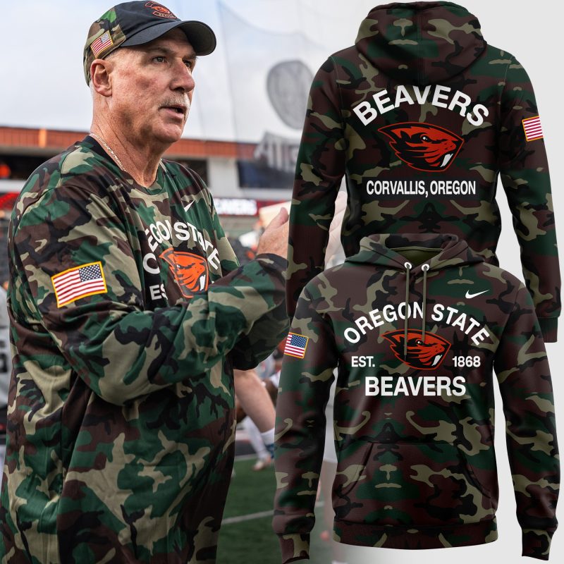 .Limited Edition Oregon State Football Military Appreciation 2025 Hoodie