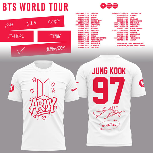 BTS Jung Kook World Tour 2026 Limited Edition Shirt