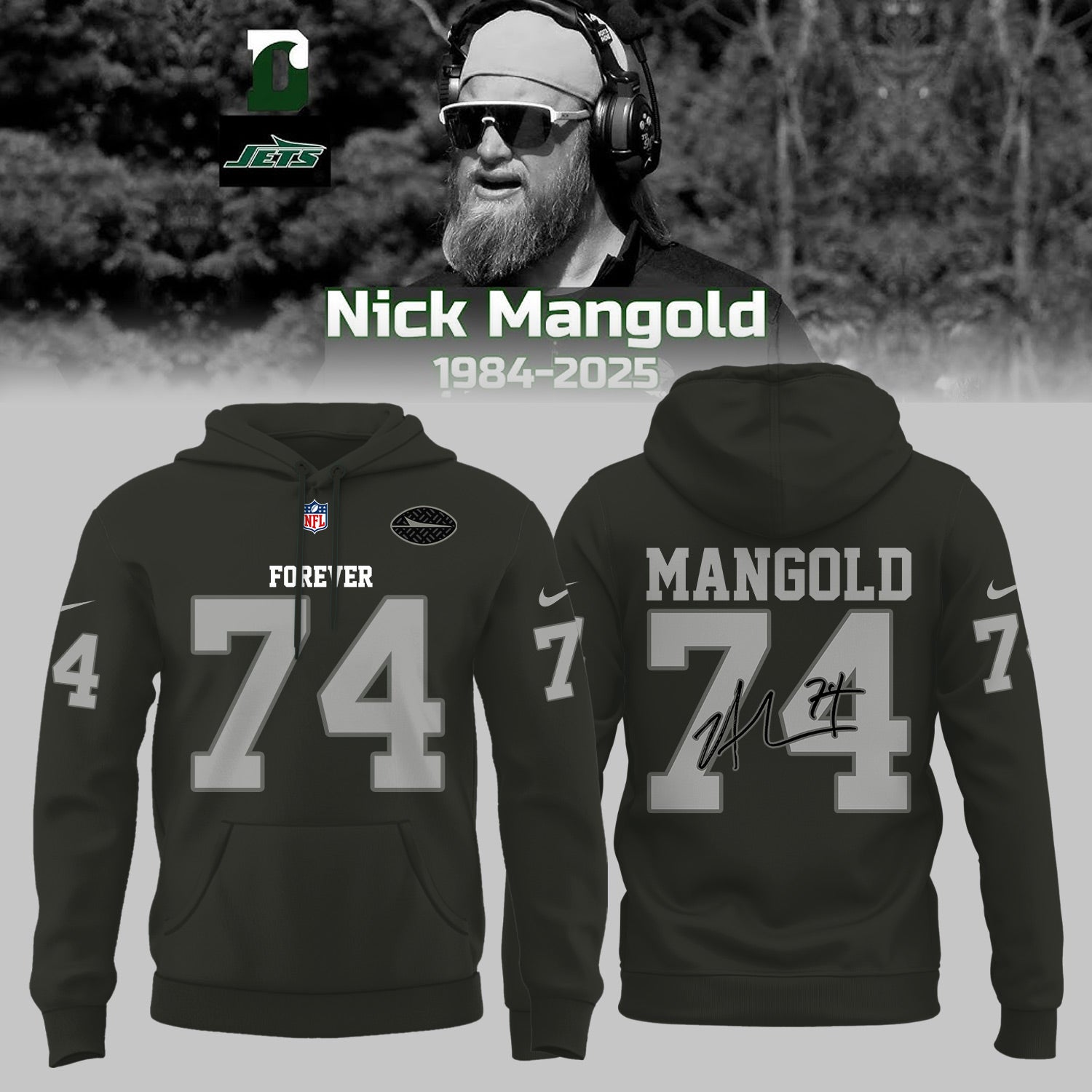 Forever. 74 Nick Mangold Will Forever Be A Jet Hoodie