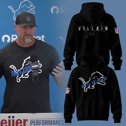 . FDan Campbell Detroit Lions Anti- Fragile Black Hoodie