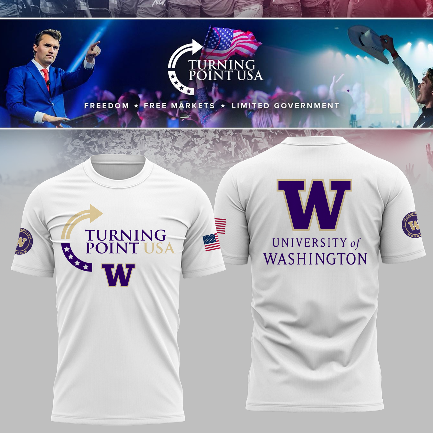Limited Edition University of Washington Freedom T-Shirt