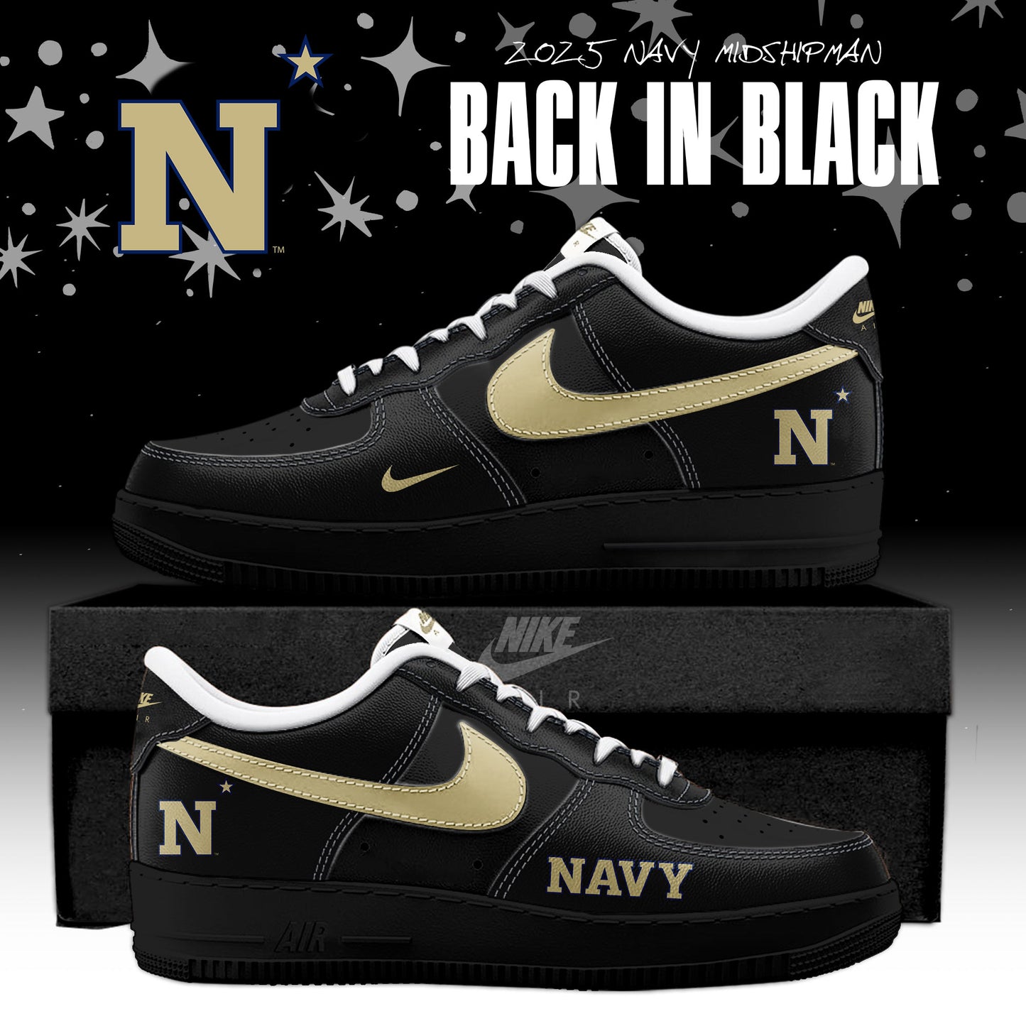 _ Back In Black Navy Midshipmen 2025 AF1 Special Edition