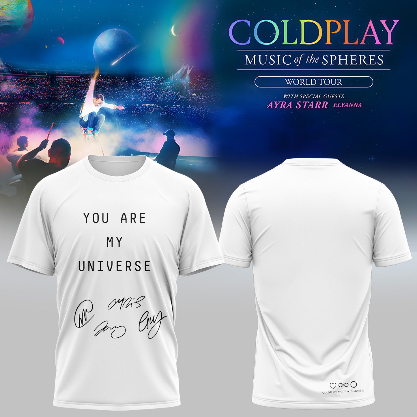 .Coldplay Music of the Spheres World Tour Shirt v5