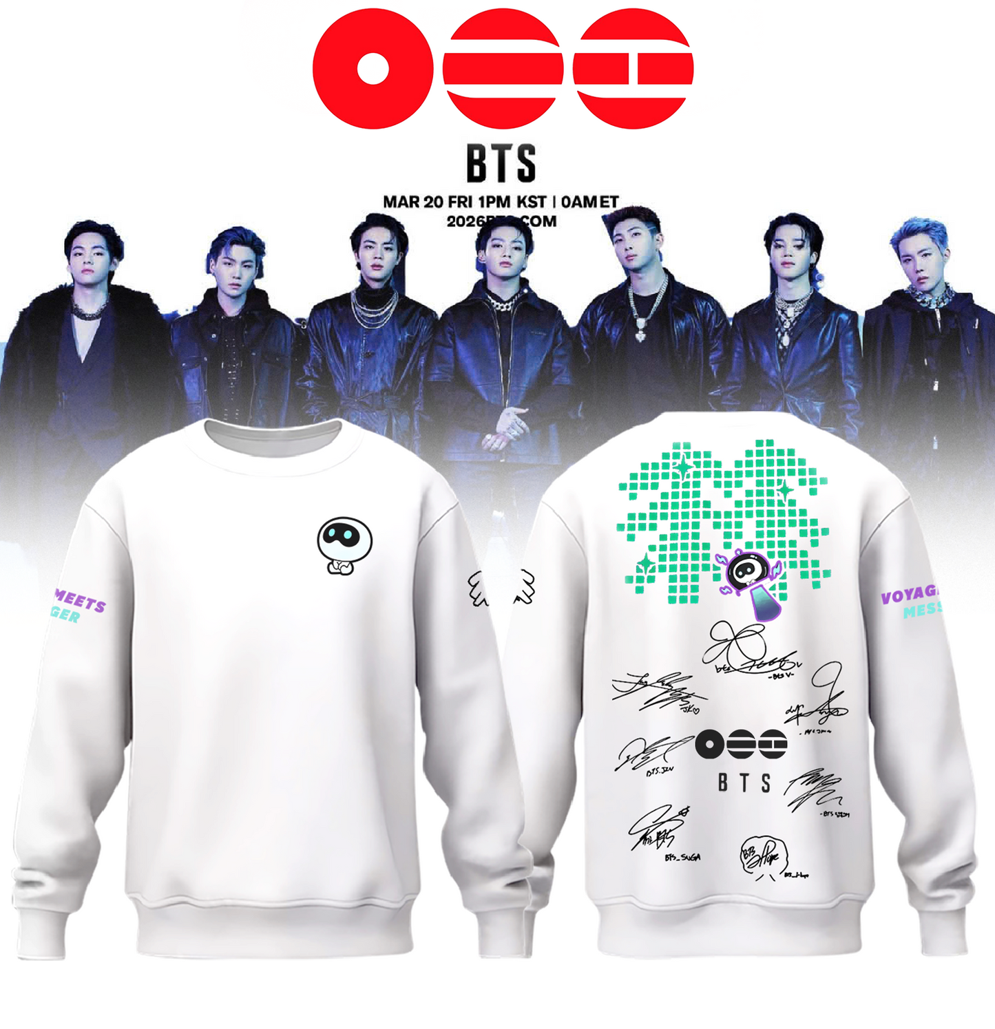 .BTS The 5th Album Release Limited Edition Signature – Sweatshirt