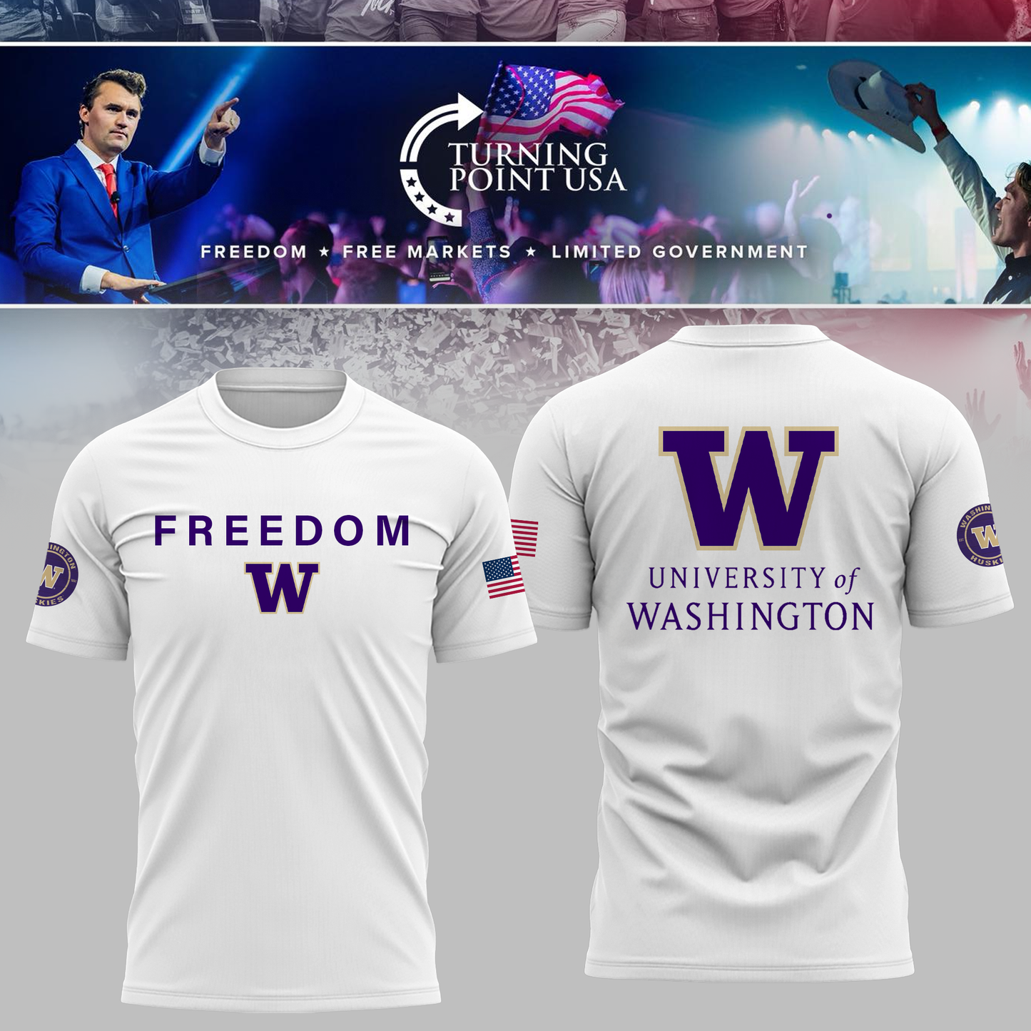 Limited Edition University of Washington Freedom T-Shirt