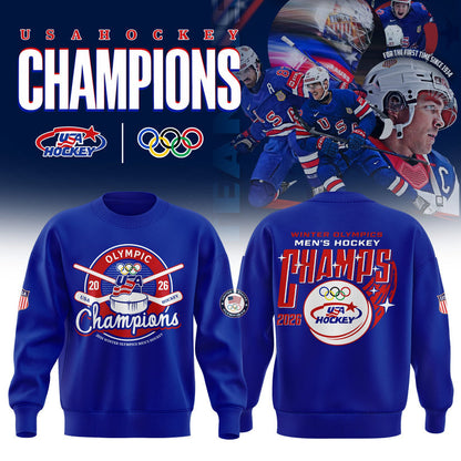 USA Men’s National ICE Hockey Team 2026 Olympic Gold Exclusive Sweatshirt