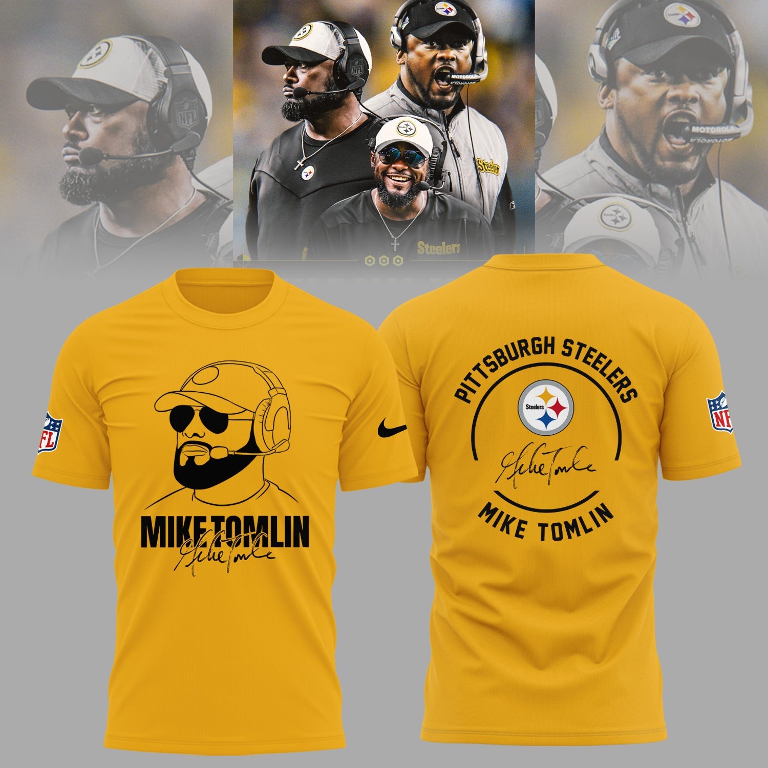 Pittsburgh Steelers Thank you Coach Mike Tomlin Limited Edition Combo T-Shirt
