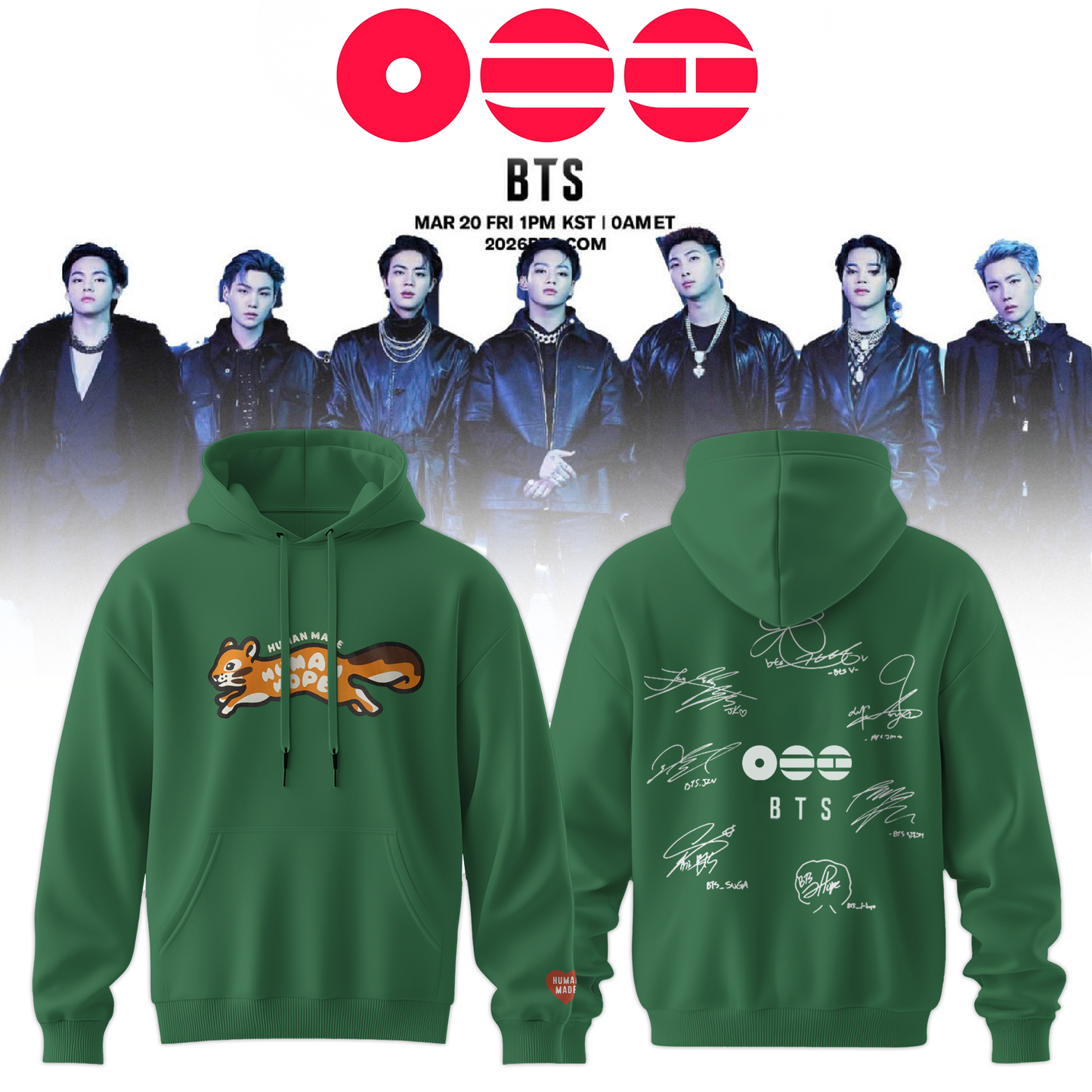 ..BTS The 5th Album Release Limited Edition Signature – Hoodie