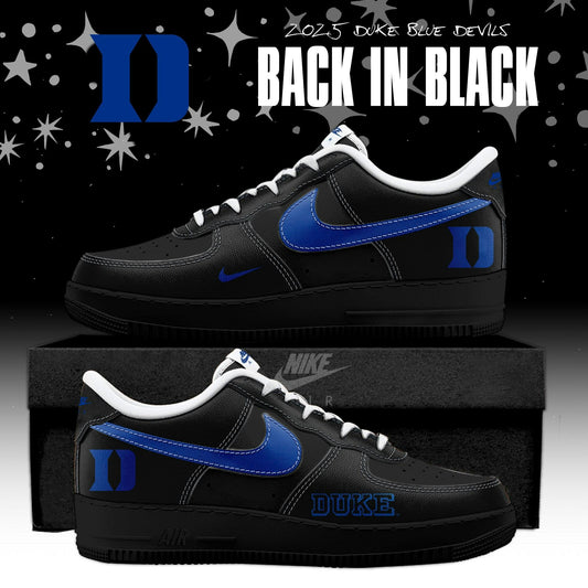 "FREE SHIPPING" - Duke Blue Devils Back In Black 2025 Special Edition AF1 Sneakers
