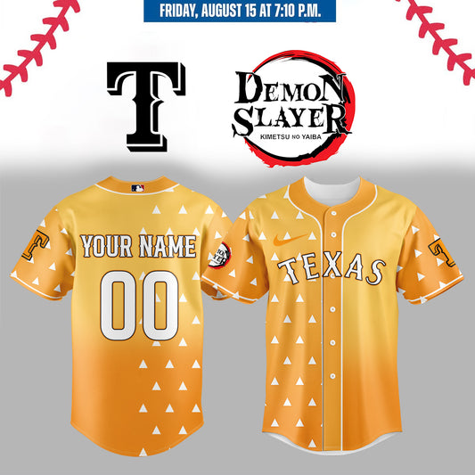 ,,,,Texas Rangers _  Limited Edition Demon Slayer Jersey 2025 (Custom Name &amp; Number)