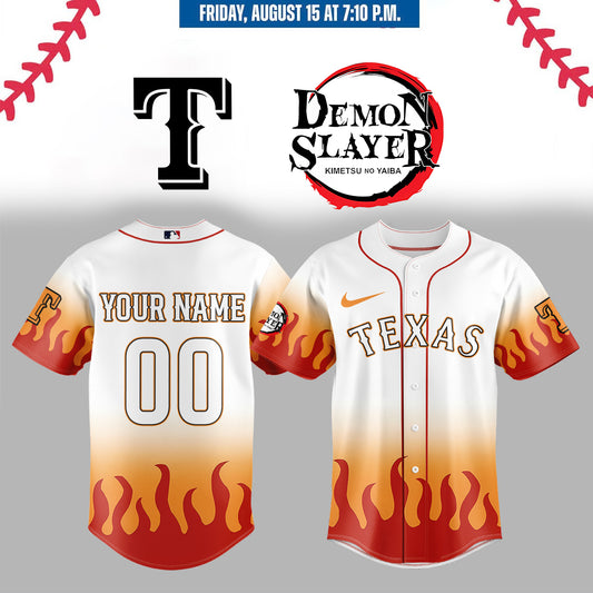 ,,,,Texas Rangers _  Limited Edition Demon Slayer Jersey 2025 (Custom Name &amp; Number)